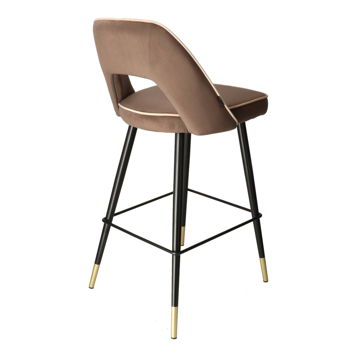 DL FANNY PIP Brown design Upholstered indoor bar stool